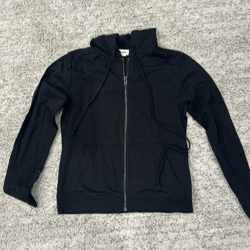 Zadig&Voltaire Black Zip up with embellished skull on back Size XS